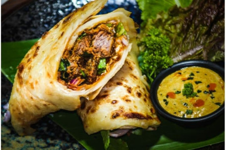 Mutton Sukka Parotta Roll