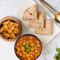 Chana Masala, Aloo Gobhi, Roti Thali