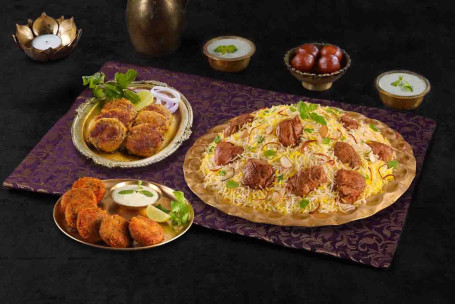 Grand Celebration Combo Mit Dum Gosht Biryani Und 2 Portionen Kebabs