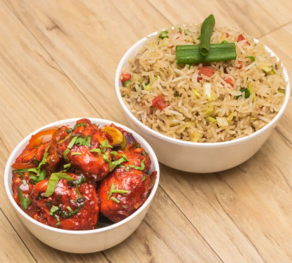 Chicken Friedrice With Chilli Chicken