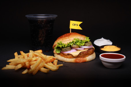 Bonk Aloo Tikki Burger +Fries+Coke[250Ml]