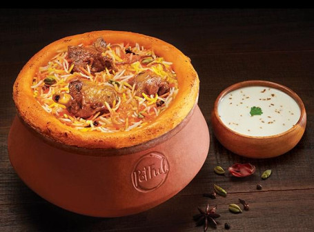 Claypot Lucknowi Mutton Biryani (Less Spicy)