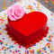 Mini-Kuchen in Herzform (rot), 200 g
