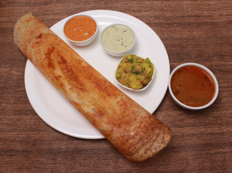 Mysore Masala Dosa [Served With Chutney And Sambhar.