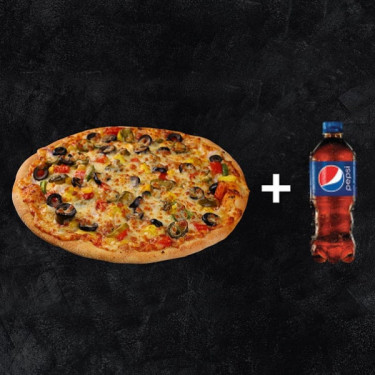 Paneer Tikka Pizza With Pepsi (250 Ml)