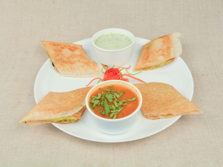 Masala Dosa (Served With Sambar And Chutney)