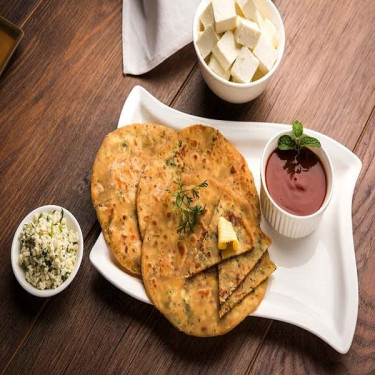 Only Paneer Cheese Garlic Paratha