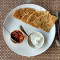 Onion Aloo Paratha With Chole Dahi