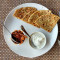 Onion Aloo Cheese Paratha With Dahi