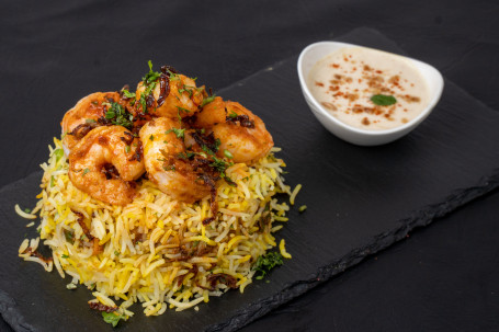 Prawns Biryani (4 Pc Mediyum Size Prawns)