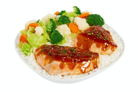 Großer Teriyaki-Lachs