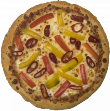 Red Yellow Bell Pepper, Red Paprika, Paneer Cheese Pizza [Serve 1][17 Cm]