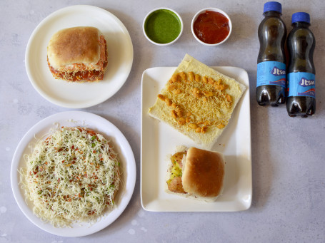 Pizza Vadapav Dabeli Sing Slice 2 Cola