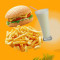 Aloo Tikki Burger French Fries Sweet Lassi