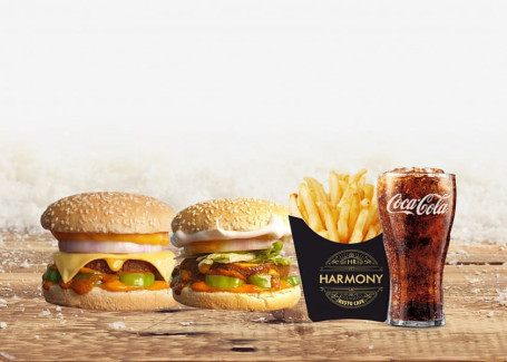 Hr Cheese Chilli Burger Mr America Burger Fries Coke