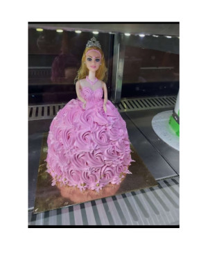 Pink Doll Cake 500 Gram.
