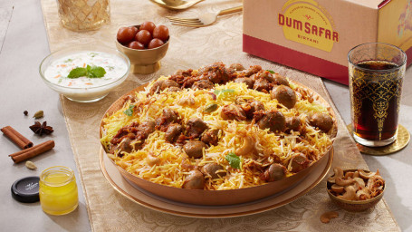 Overload Mushroom Tikka Dum Biryani (Serves 4)