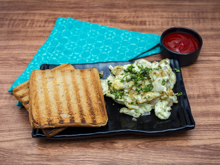 Egg Bhurji With Bread Toast[2 Slices]