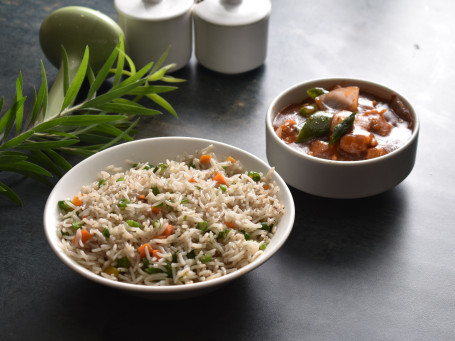 Manchurian Fried Rice Thali