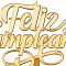 Feliz Cumpleanos Cake Topper And Candle Holder (Nonedible)