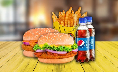 Chicken Snacker Junior Fried Chicken Dilli 6 Pommes Groß 2 Pepsi (250 Ml)