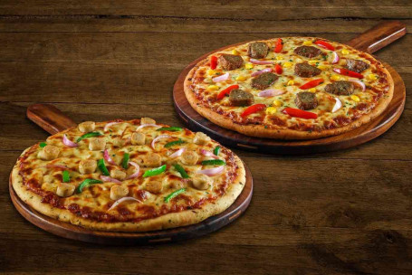 Zwei Klassische Nicht-Gemüse-Pizza-Kombinationen
