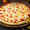 Käse-Mais-Tomaten-Pizza