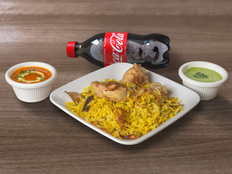 Chicken Tikka Zafrani Biryani With Gravy 250Ml Single Serving 500Ml) Coke 250 Ml