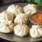 Veg Momos With Schezwan [8Pcs]