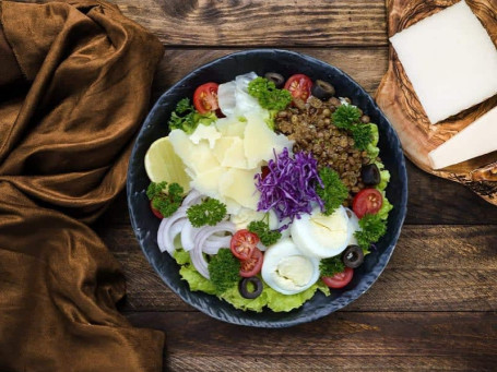 Sauteed Lentil Egg Caesar Salad