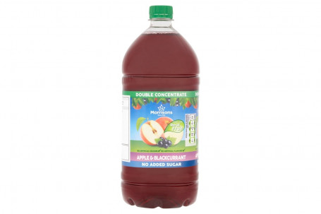 Morrisons No Added Sugar Double Concentrate Apple Blackcurrant Squash