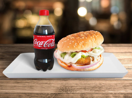 Veg Surprise Burger Coke 250 Ml Pet Bottle