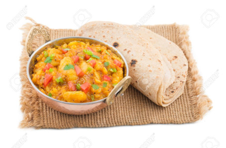 Punjabi Aloo Masala 4 Stück Butter Tawa Roti