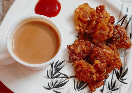 Mixed Veg Pakoda Ginger Tea