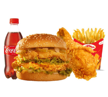Chicken Tower Burger Combo-B