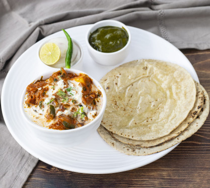 Kadahi Paneer (Half) 3 Butter Tawa Roti