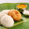 Idli Meal[Served With Sambar And Coconut Chutney]2 Pcs Of Idli And 1 Pc Of Vada