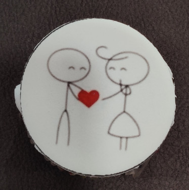 Couple Cupcake Heart