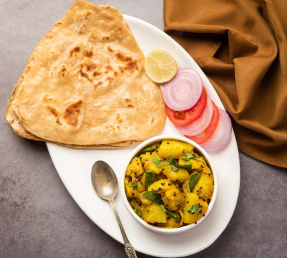 Plain Paratha With Aloo Sabji (2Pcs)