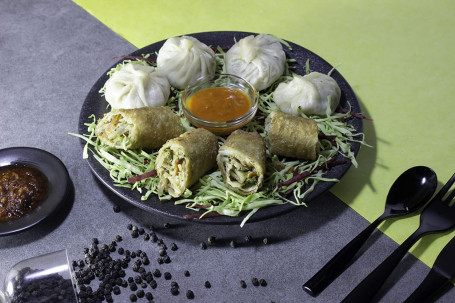 Spring Rolls Momos Combo