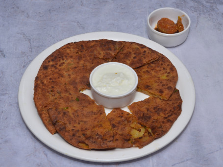 2 Aloo Pyaj Paneer Paratha Dahi Achaar