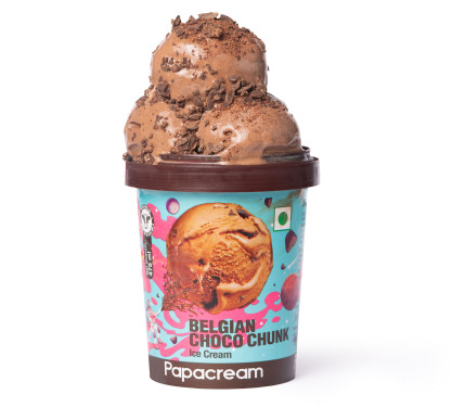 Papacream Belgian Choco Chunk Ice Cream (500 Ml)