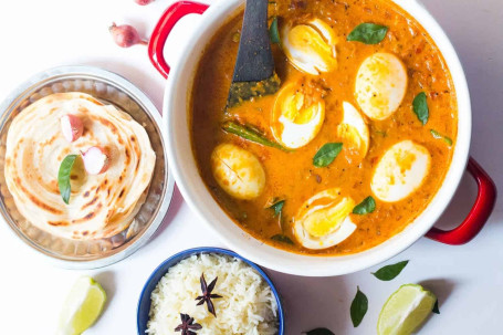 Homestyle Egg Curry (2 Egg) 2 Lache Paratha
