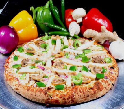 Paneer-Pilz-Oliven-Pizza