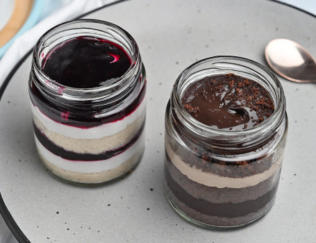 Chocolate Mud Blueberry Mini Jar Cake Combo