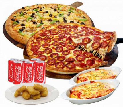 6 Spicy Chicken Pizza (7 Zoll) 6 Chicken Parcel 6 Cola