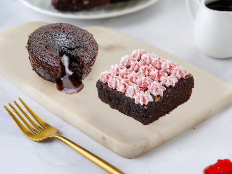 Red Velvet Brownie Schoko-Lava-Kuchen