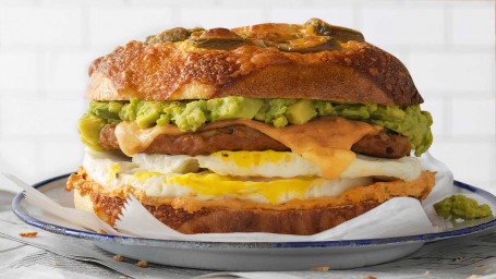 Chorizo Avocado Sunrise Egg Sandwich