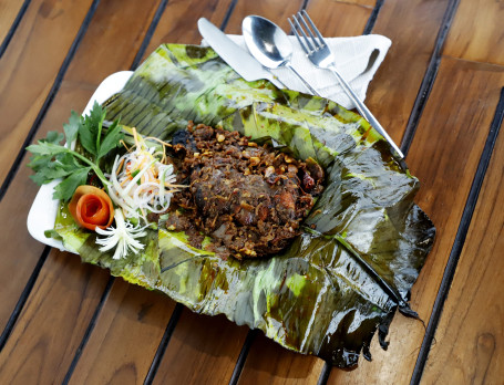 Kettuvallam Chicken Pollichathu