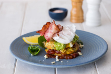 Corn And Zucchini Fritters With Bacon